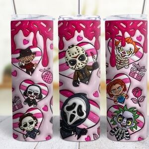 Horror 3d Halloween Character Tumbler Ghostface,Jason,Chucky IT